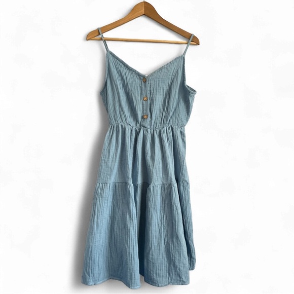 PatPat Light Blue Spaghetti Strap Midi Dress - Picture 1 of 2